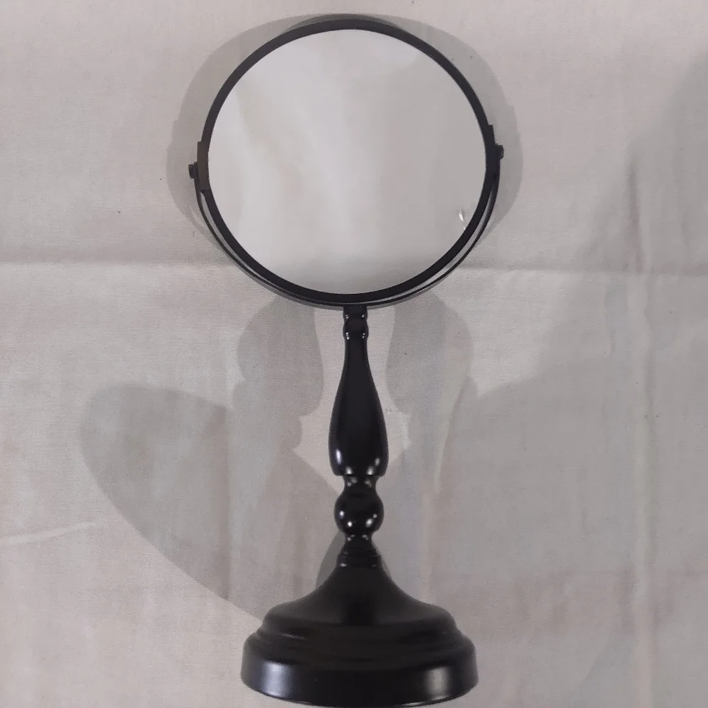 Modern 360 Degree Swivel Vanity Mirror Oil Rubbed Bronze Metal Dual Magnificati